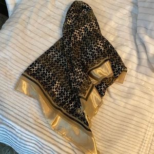 Coach black and gold scarf